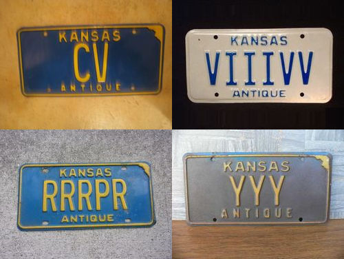 [Kansas antique plates]