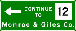 [Continue to WV 12 in Monroe & Giles County]